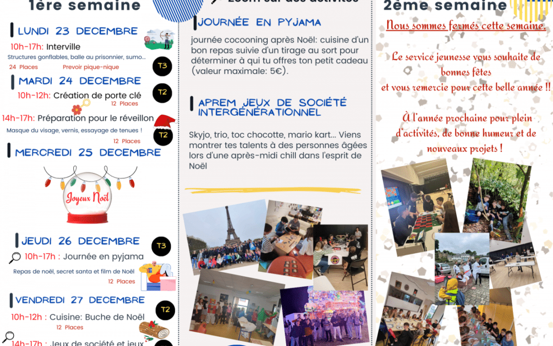 Programme vacances de Noël