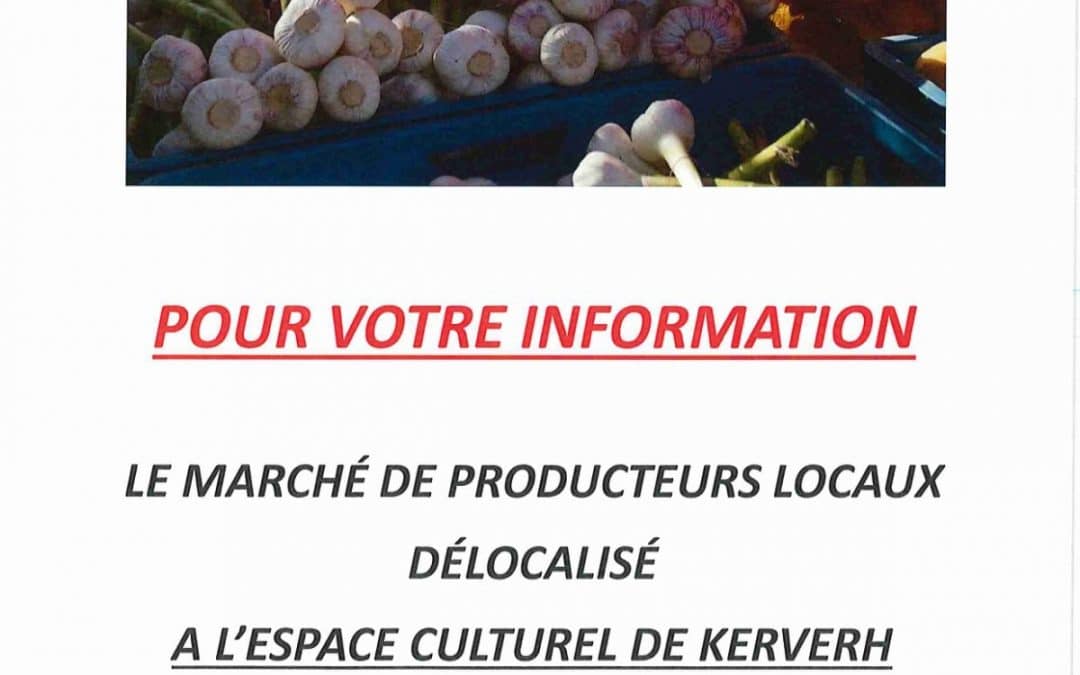 Le marché des producteurs locaux délocalisé🥕🥔