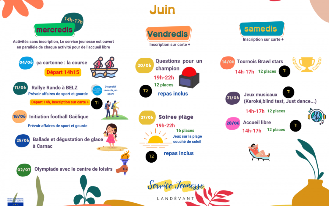 Programme de Juin