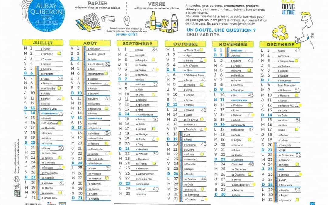 Message d&rsquo;AQTA : Collectes des Biodéchets hebdomadaires📢🍒🥑