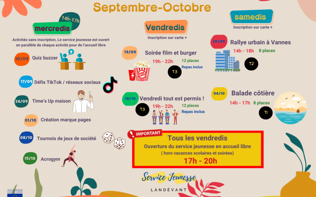 Programme période septembre-octobre