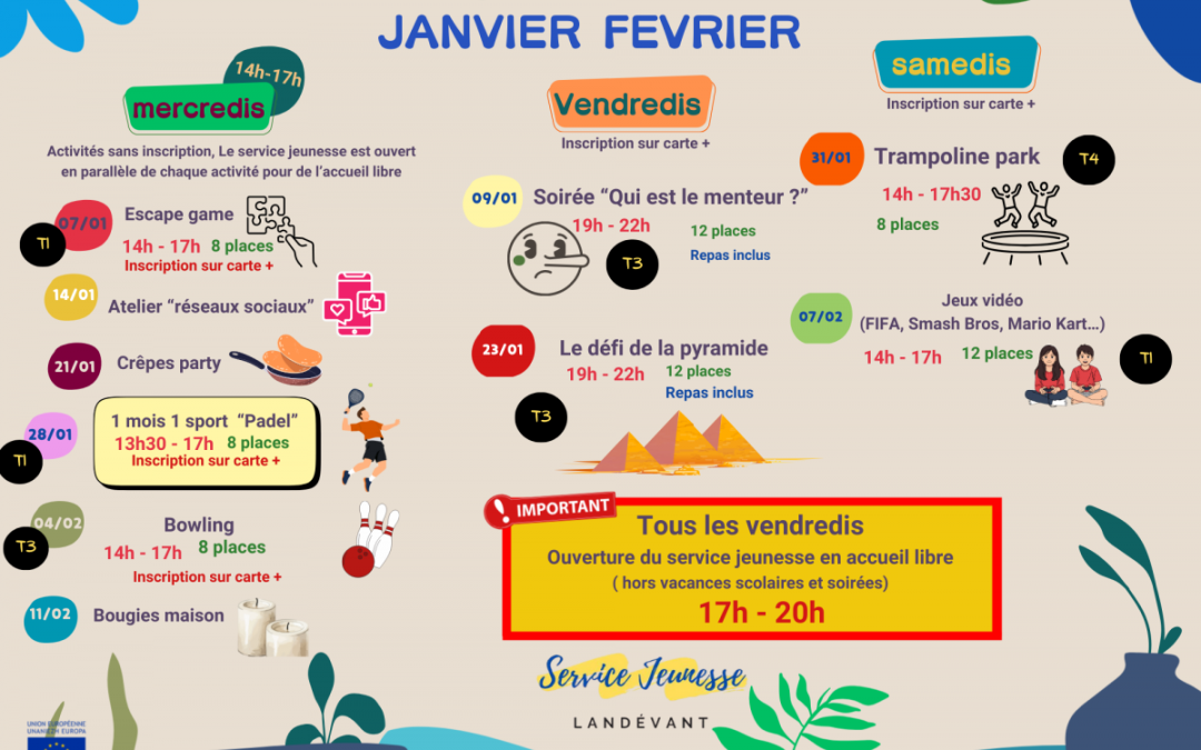 Programme période janvier-février