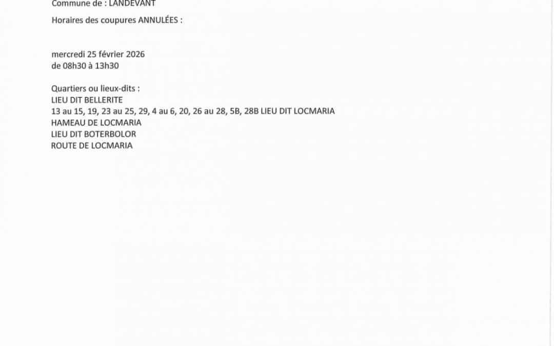 Annulation coupures de courant pour travaux ENEDIS💡