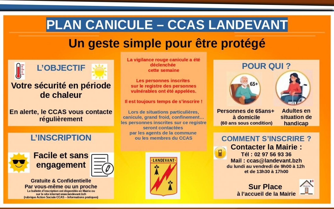 Plan canicule CCAS de Landévant📢