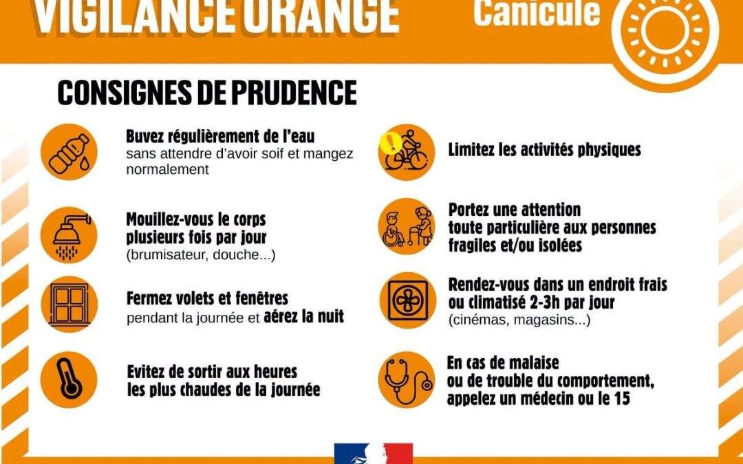 Canicule passage à vigilance orange 🌡️🟠