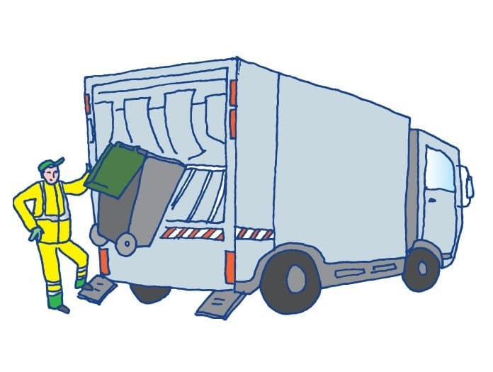 Collecte des ordures ménagères route de Locmaria⚠️🚛